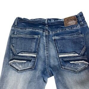 Axe & Crown Jeans Mens 34 x 32 Slim Straight Y2K Grunge Double Pockets 90s Thick